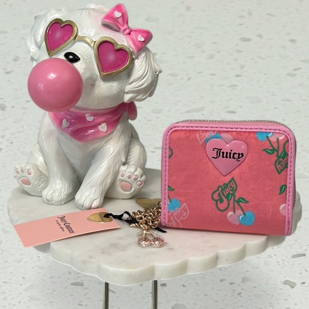 🍒 Cherry Gelato Retro Wristlet Wallet Pink Juicy Couture NWT✨